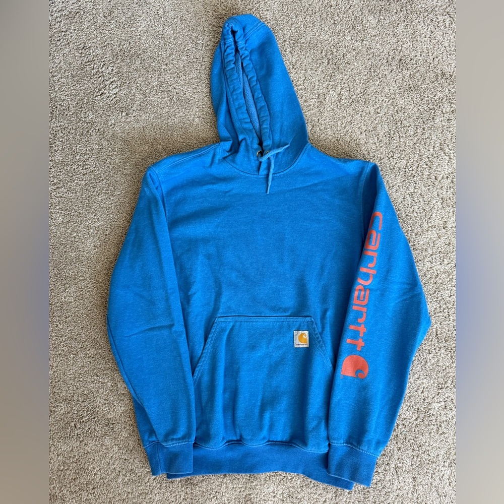 Carhartt Vibrant Blue Hoodie Size Small